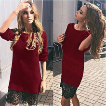 4 Colors Women Bodycon Dresses Warm Sexy Lace Office Party Dress Casual Mini Slim Long Sleeve Vestidos GV411