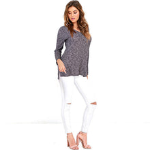 4 Colors Women Sexy Loose Sweaters Casual Knitted Top Bottoming Shirts Long Sleeve V-neck Side Split Knitwear M0601