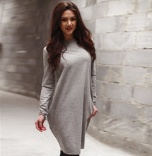 4 colors Women Dress Solid Elegant Dresses Casual Cotton warm Vestidos Sexy Long Sleeve with Pockets LX063