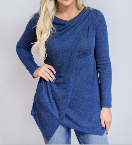 5 Colors Women Sweaters Sexy Casual Long Sleeved Outwear Irregular Cardigans Single Button Knitwear Sweater GV396
