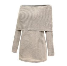 5 ColorsWomen Sweaters Pullovers Sweater Long Sleeve Off Shoulder Pullovers GV350