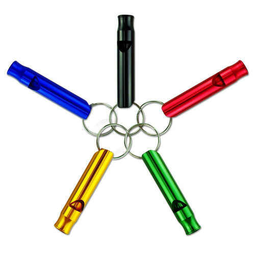 5pc Mix Aluminum Emergency Survival Interior Design Whistle Keychain For Camping Hiking Outdoor Sport Bicycle Cycling Gift