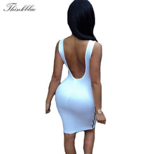 6 Colors Womens Sexy Club Dress Back Open Bodycon Dress Side Zipper Sleeveless Club Night Party Dress