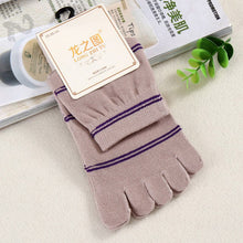 men-socks-middle-tube-stripe-five-finger-toe-breathable-socks BBL