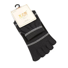 men-socks-middle-tube-stripe-five-finger-toe-breathable-socks BBL