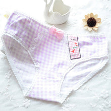 ladies-plaid-printing-cotton-underwear-women-cute-bow-sexy-lace-womens-panties-ll4 BBL