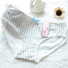 ladies-plaid-printing-cotton-underwear-women-cute-bow-sexy-lace-womens-panties-ll4 BBL
