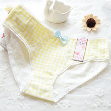 ladies-plaid-printing-cotton-underwear-women-cute-bow-sexy-lace-womens-panties-ll4 BBL