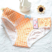 ladies-plaid-printing-cotton-underwear-women-cute-bow-sexy-lace-womens-panties-ll4 BBL