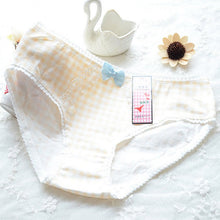 ladies-plaid-printing-cotton-underwear-women-cute-bow-sexy-lace-womens-panties-ll4 BBL