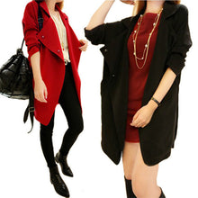 new-korean-jacket-elegant-women-lady-long-sleeve-lapel-loose-coat-jacket-windbreaker-jawbreaker-y09 BBL