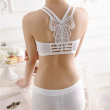 new-women-bra-spaghetti-straps-stretch-brassiere-push-up-bras-back-butterfly-patern-hollow-tops-seamless-padded-vest BBL