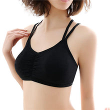 new-women-bra-spaghetti-straps-stretch-brassiere-push-up-bras-back-butterfly-patern-hollow-tops-seamless-padded-vest BBL