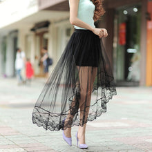 new-women-sexy-long-lace-skirts-section-skirt-jupe-tulle-black-and-white-fashion-short-skirt-y06 BBL