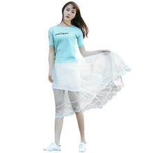new-women-sexy-long-lace-skirts-section-skirt-jupe-tulle-black-and-white-fashion-short-skirt-y06 BBL