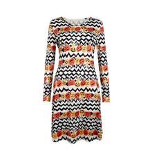 new-elegant-women-fashion-bat-and-moon-polyester-print-dress-with-full-sleeve-and-o-neck-for-halloween BBL