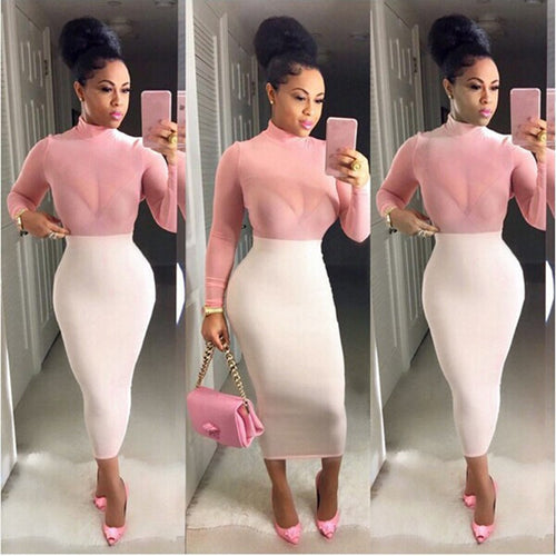 new-fashion-women-sexy-long-sleeve-mesh-evening-party-solid-long-dress BBL