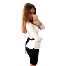 new-sexy-women-v-neck-peplum-wear-to-work-casual-party-bodycon-sheath-dress-y04 BBL