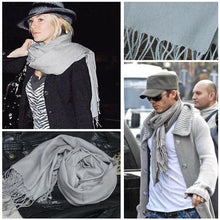 new-korea-women-men-multicolor-long-large-warm-soft-wrap-scarf-shawl-tassels BBL