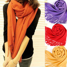 new-korea-women-men-multicolor-long-large-warm-soft-wrap-scarf-shawl-tassels BBL