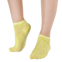 womens-fitness-pilates-socks-colorful-non-slip-massage-toe-durable-dance-s-ankle-grip-exercise-printed-letter-socks BBL