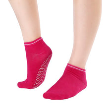 womens-fitness-pilates-socks-colorful-non-slip-massage-toe-durable-dance-s-ankle-grip-exercise-printed-letter-socks BBL