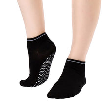 womens-fitness-pilates-socks-colorful-non-slip-massage-toe-durable-dance-s-ankle-grip-exercise-printed-letter-socks BBL