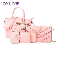 6pcswomens-handbag-set-pu-leather-snake-skin-pattern-tote-clutch-lady-crossbody-messenger-bag-wallet-coin-bag-card-pack BBL