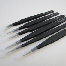 6pc Professional Coated Precision Tweezers Set,Stainless Steel Anti-static Tweezers Repair Tool Welding Assist