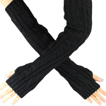 AmazingFashion Women Girl Fingless Knit Long Gloves