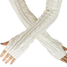 AmazingFashion Women Girl Fingless Knit Long Gloves