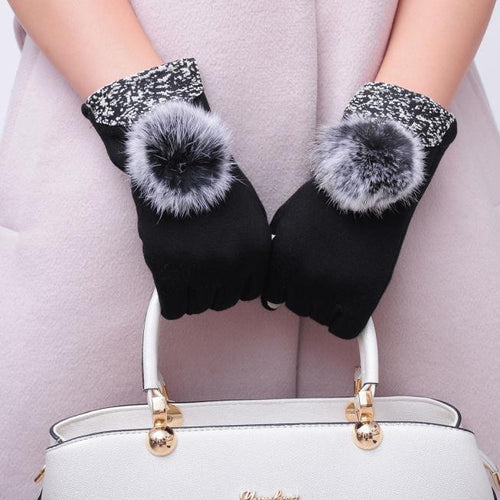 Amazing Candy Colors Lady Women Bowknot Screen Motorcycle Ski Snow Snowboard Warm Gloves Mittens
