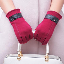 Amazing Candy Colors Lady Women Bowknot Screen Motorcycle Ski Snow Snowboard Warm Gloves Mittens