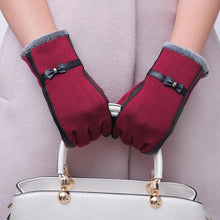 Amazing Candy Colors Lady Women Bowknot Screen Motorcycle Ski Snow Snowboard Warm Gloves Mittens