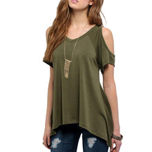 Amazing Sexy Loose Short Sleeve Shirt Women Casual T-shirt Style