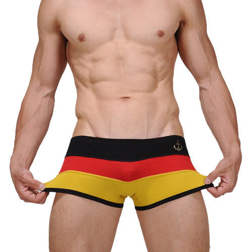 AmazingMen's Sexy UnderwearStriped Cotton Boxer Underpants M L XL
