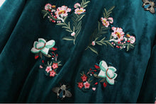 Appliques Flower Butterfly Embroidery Velvet Thin Padad Pilots Jacket Woman Velour Loose Bomber Jacket Coat Outerwear