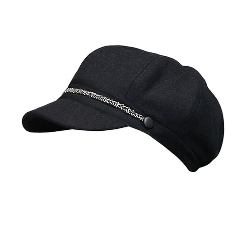artist-womens-warm-wool-beret-hat-for-women-beading-mesh-lining-cap-casual-dome-bare-chapeu-feminino-boina BBL