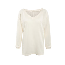 Casual Loose Knitwear Pull Femme Sexy Deep V Long Sleeve Knitted Sweater Solid Jumper Top Pullover Women 6 Colors XL