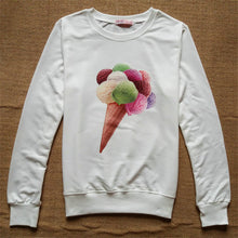 Casual Sweatshirt Women Ice Cream 3D Printed Tracksuits O Neck Long Sleeve Pull Femme Plus Size Tracksuits For Women
