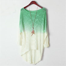 Pullover Sweater Gradient Knitted Women Sweaters And Pullovers Thin Swallowtail Oversized Loose Sweater Women