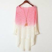Pullover Sweater Gradient Knitted Women Sweaters And Pullovers Thin Swallowtail Oversized Loose Sweater Women