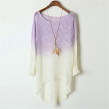 Pullover Sweater Gradient Knitted Women Sweaters And Pullovers Thin Swallowtail Oversized Loose Sweater Women