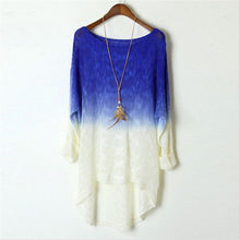 Pullover Sweater Gradient Knitted Women Sweaters And Pullovers Thin Swallowtail Oversized Loose Sweater Women