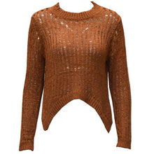 Sexy Cropped Knit Sweater Women Long Sleeve Pullovers And Sweaters Irregular Hem Pull Femme Knitwear Tops