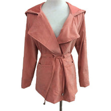 Turn Down Collar Casual Women Trench Adjustable Waist Slim Trench Coat With Hood Long Sleeve Leisure Coat XXL