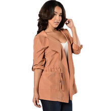 Turn Down Collar Casual Women Trench Adjustable Waist Slim Trench Coat With Hood Long Sleeve Leisure Coat XXL
