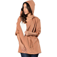 Turn Down Collar Casual Women Trench Adjustable Waist Slim Trench Coat With Hood Long Sleeve Leisure Coat XXL