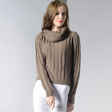 Warm Turtleneck Pullover Sweater Long Sleeve Knitwear Women's Sweater Sueter Mujer Striped Tricot Pull Femme