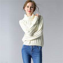 Warm Turtleneck Pullover Sweater Long Sleeve Knitwear Women's Sweater Sueter Mujer Striped Tricot Pull Femme